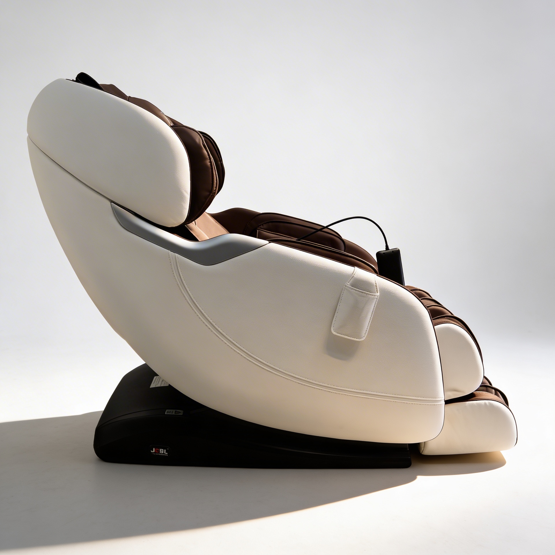White massage chair side profile minimal background