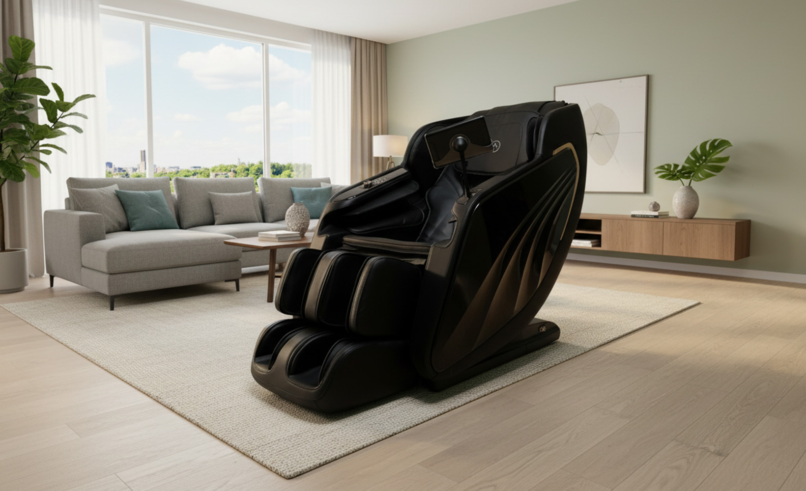 JCBL Mobility Massage chair placed near window