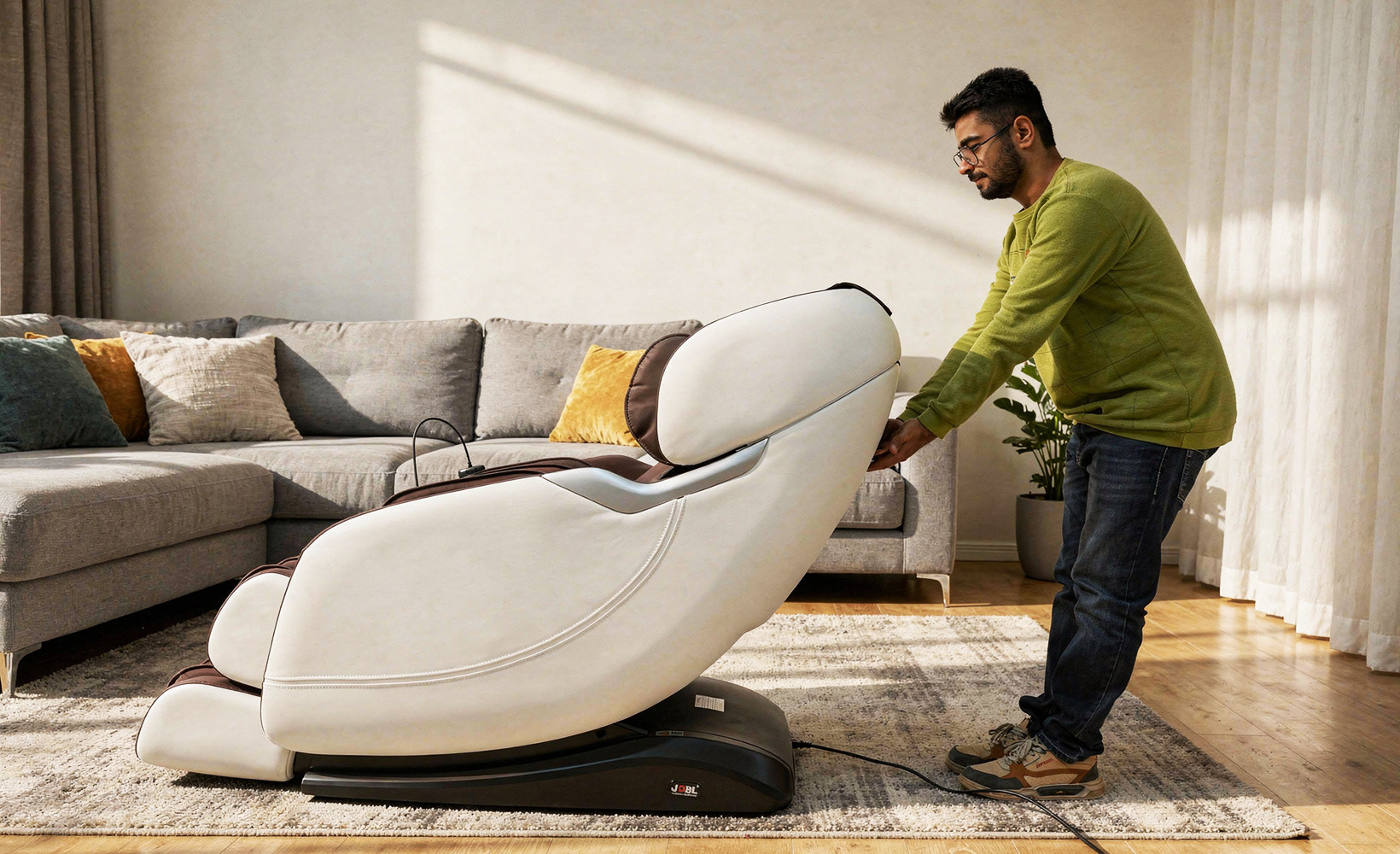 JCBL Massage chair placed in modern living space