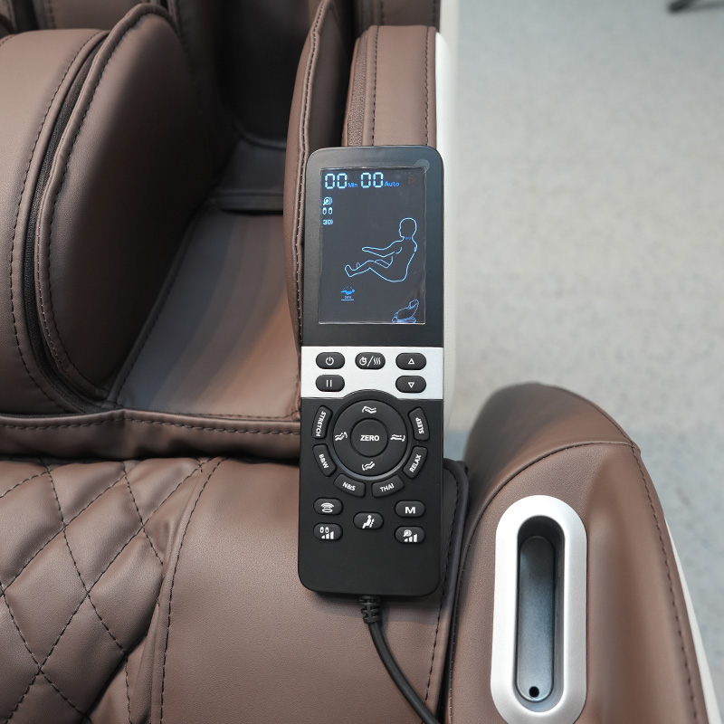 Digital control panel mounted on massage chair