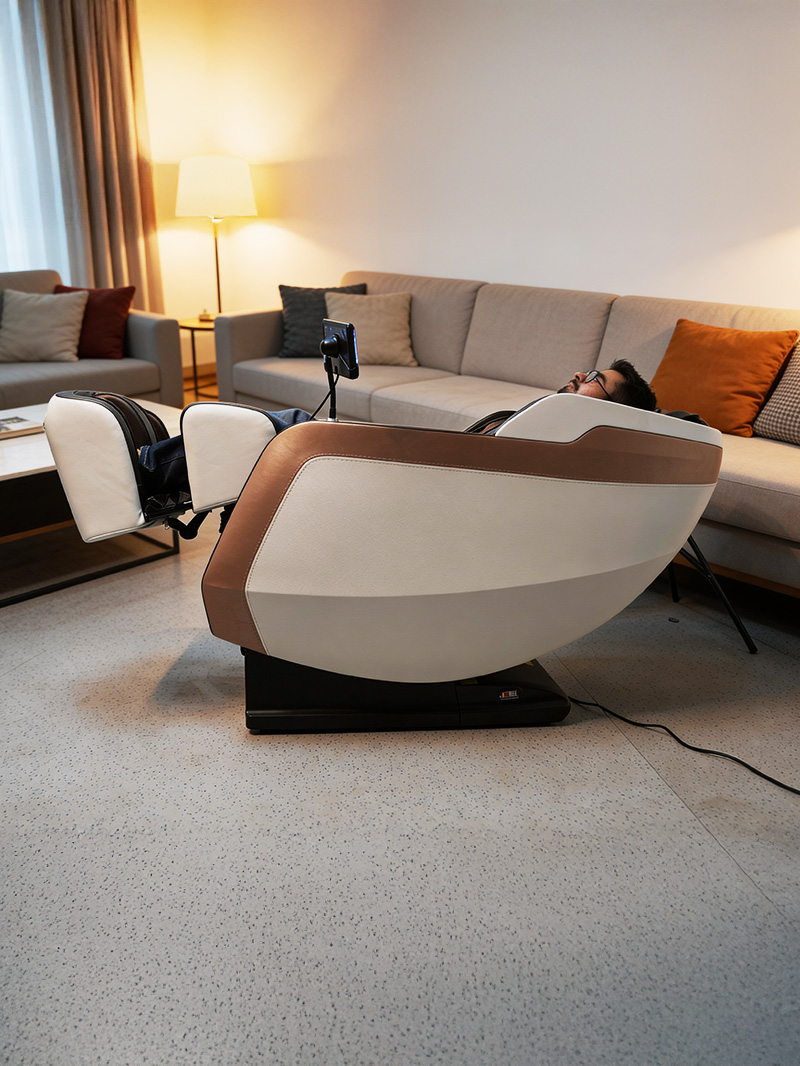 Modern massage chair placed in premium living room