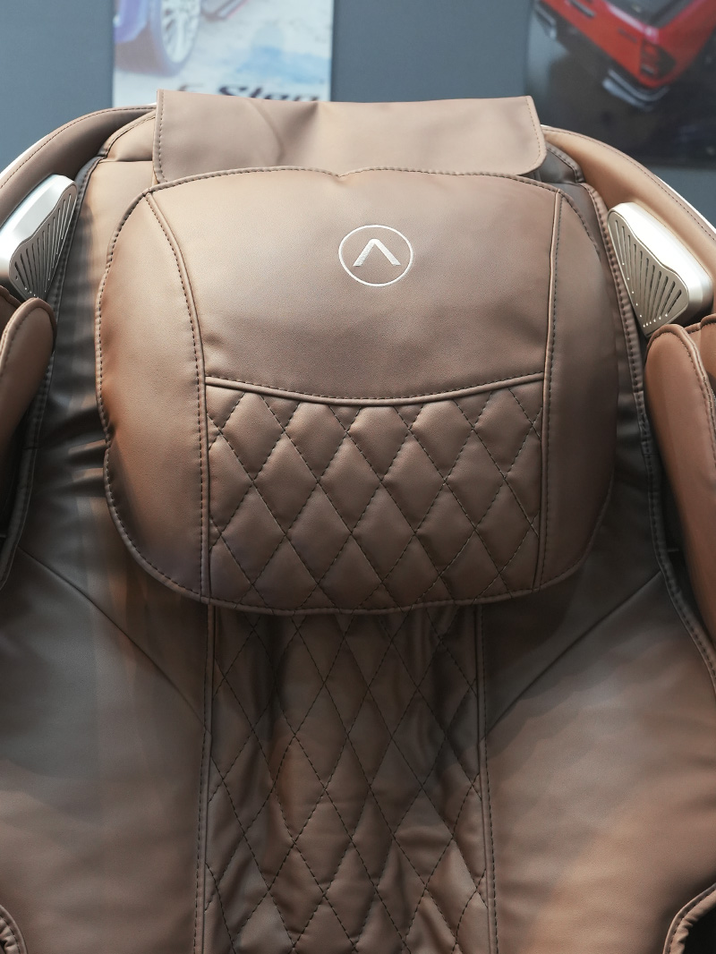 Premium leather finish massage chair headrest