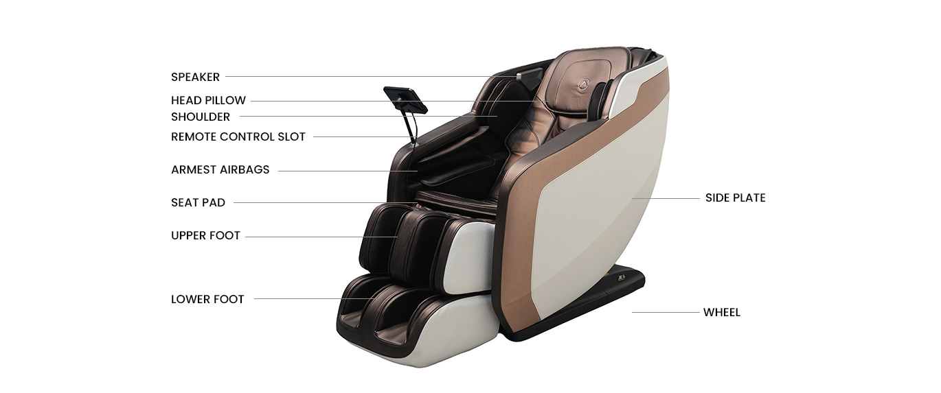 Full body massage chair product display by JCBL mobility