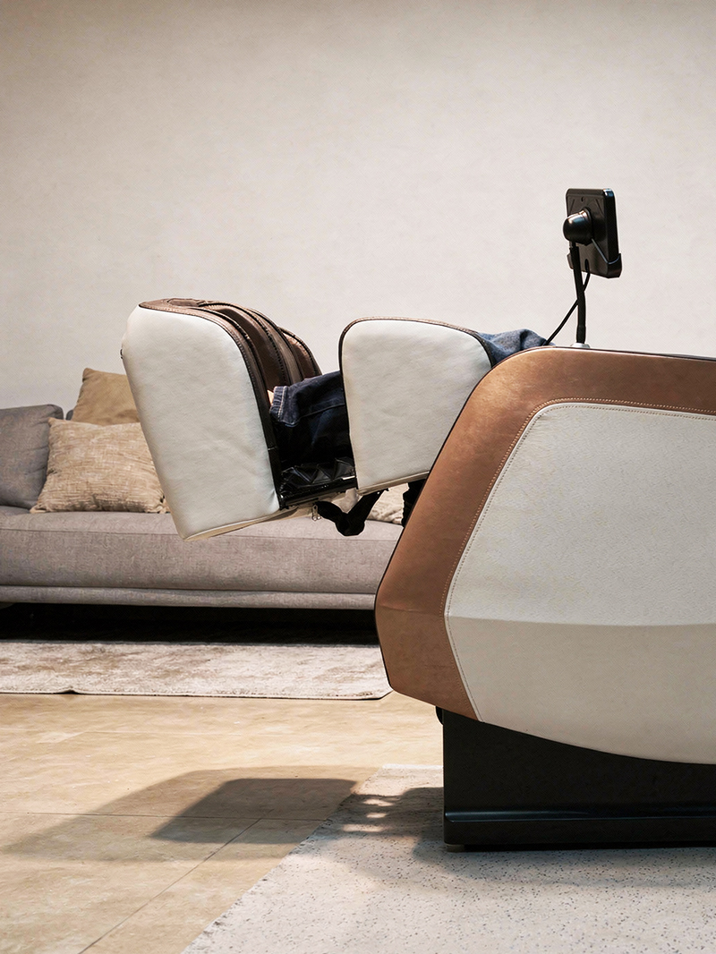 Side view of luxury massage recliner chair